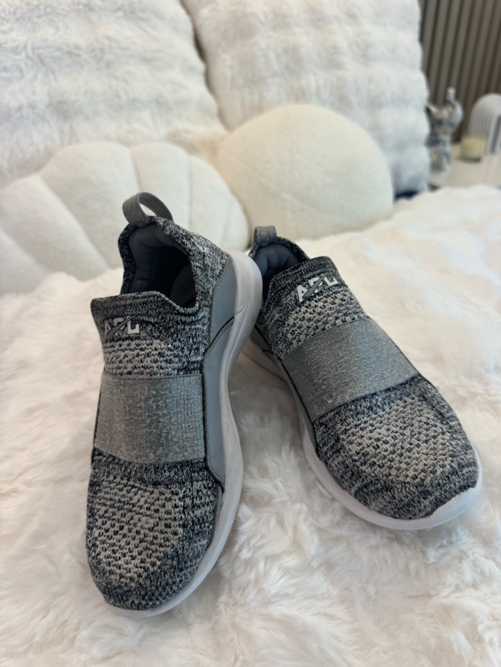 APL Kids Slip-On Sneakers in Heather Gray and Charcoal
